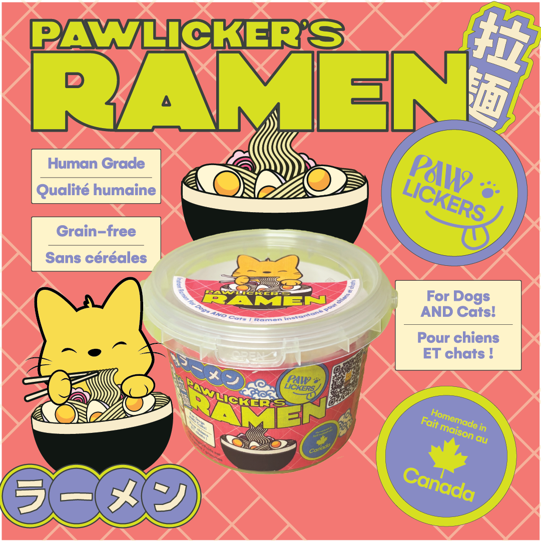 Pawlicker's instant cup ramen for dogs and cats by Eva's Basket